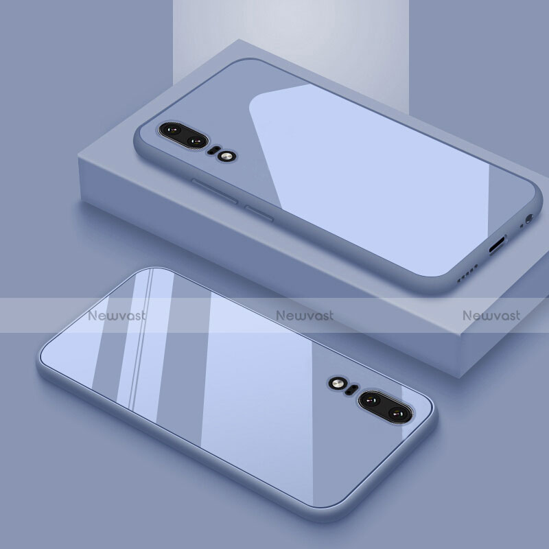 Silicone Frame Mirror Case Cover T03 for Huawei P20