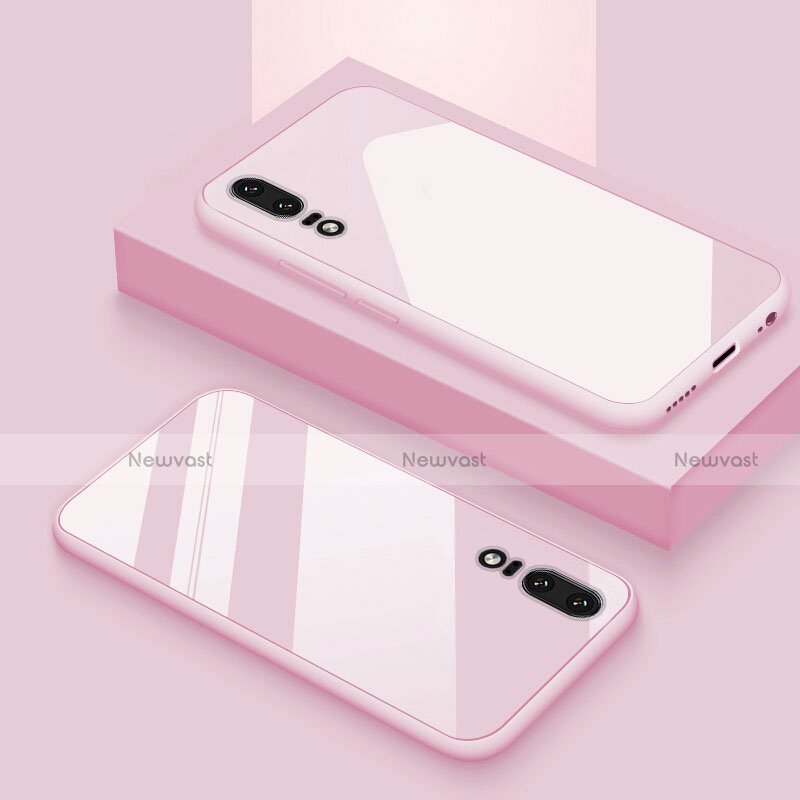 Silicone Frame Mirror Case Cover T03 for Huawei P20