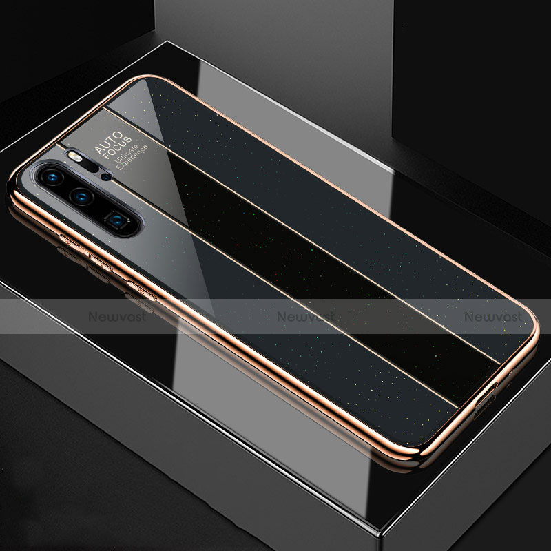 Silicone Frame Mirror Case Cover T03 for Huawei P30 Pro Black