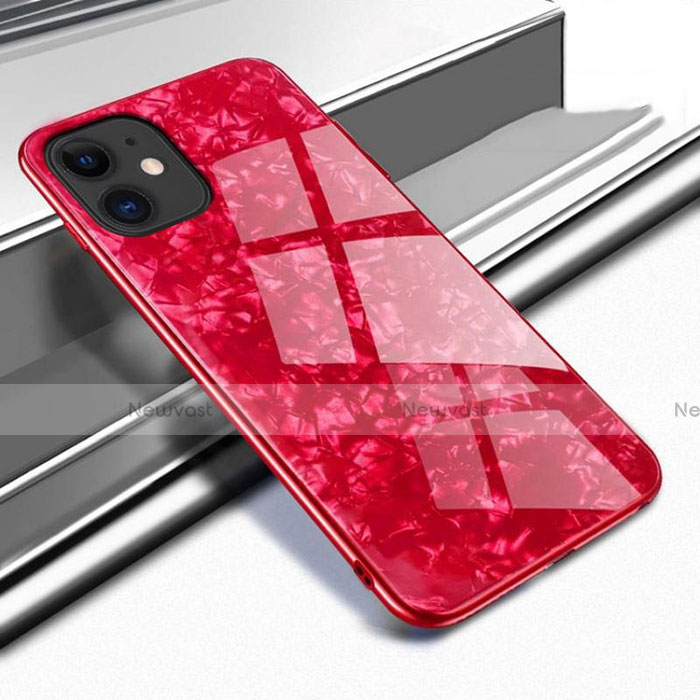 Silicone Frame Mirror Case Cover T04 for Apple iPhone 11 Red