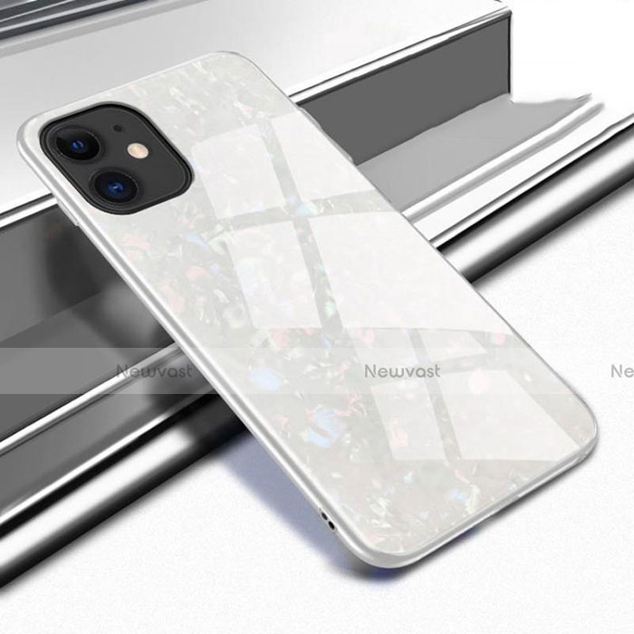 Silicone Frame Mirror Case Cover T04 for Apple iPhone 11 White