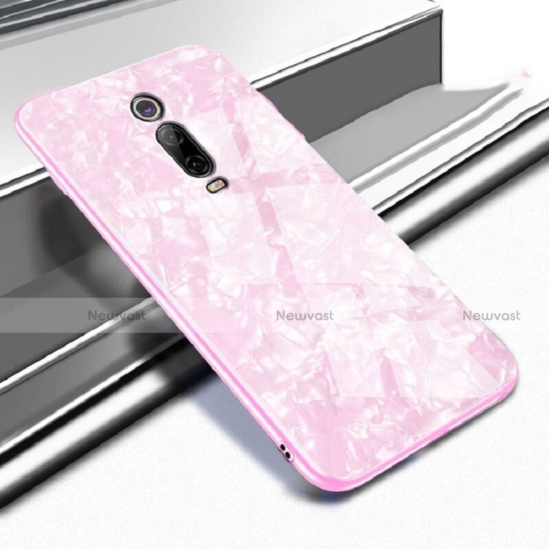 Silicone Frame Mirror Case Cover T04 for Xiaomi Mi 9T Pro Pink