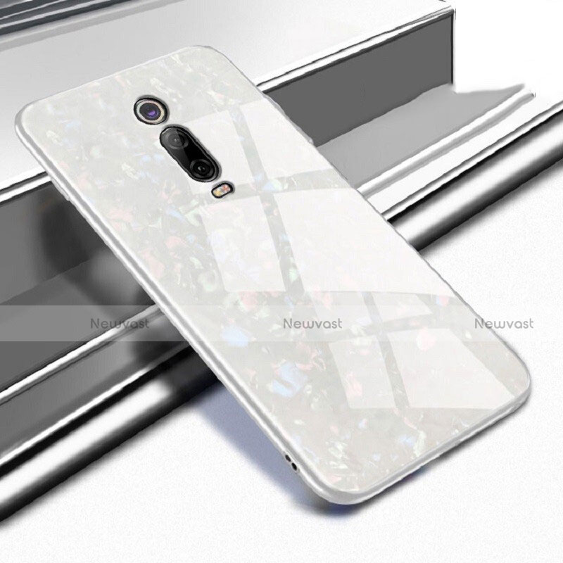 Silicone Frame Mirror Case Cover T04 for Xiaomi Mi 9T Pro White