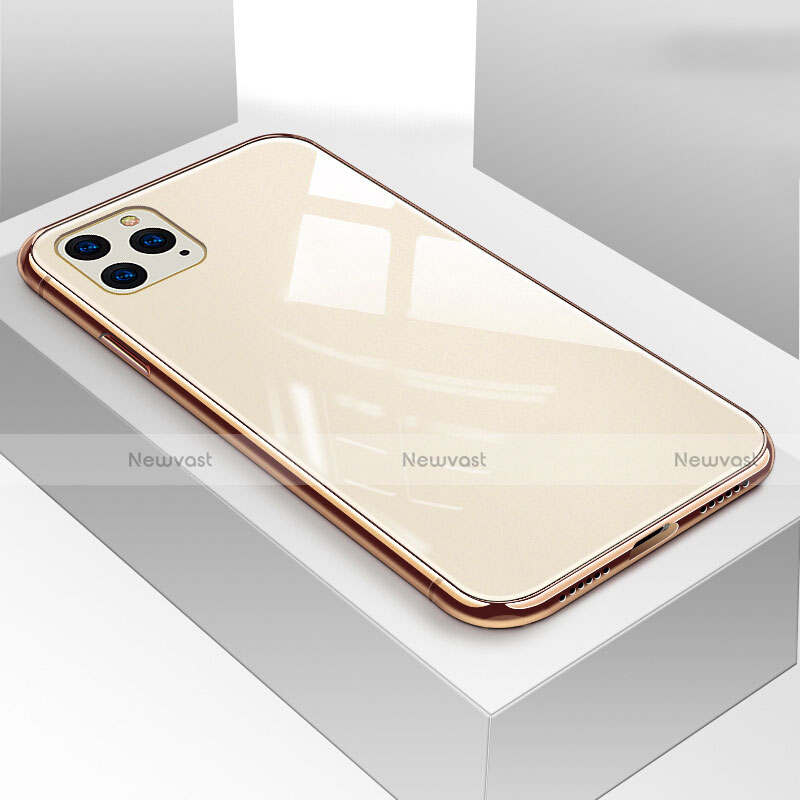 Silicone Frame Mirror Case Cover T05 for Apple iPhone 11 Pro Gold