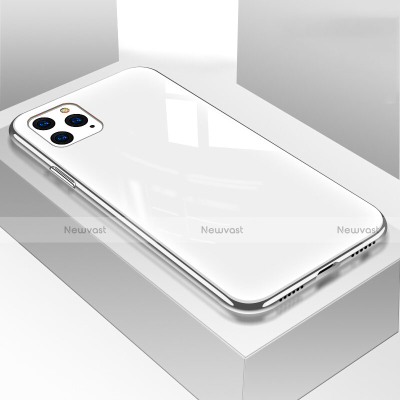 Silicone Frame Mirror Case Cover T05 for Apple iPhone 11 Pro Max White