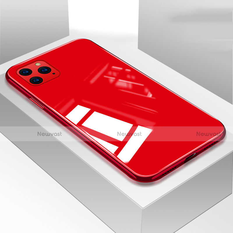 Silicone Frame Mirror Case Cover T05 for Apple iPhone 11 Pro Red