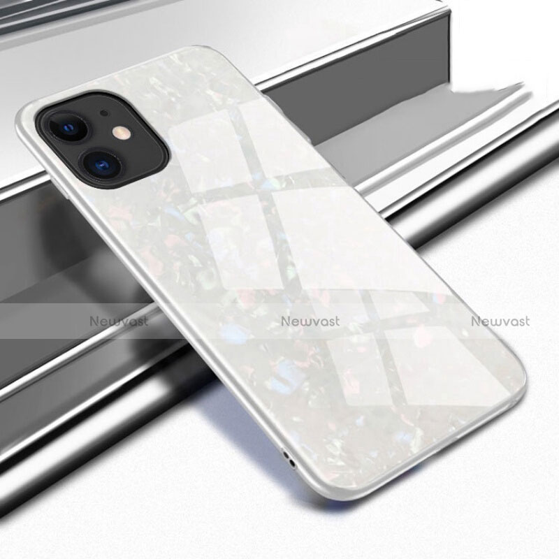 Silicone Frame Mirror Case Cover T05 for Apple iPhone 11 White