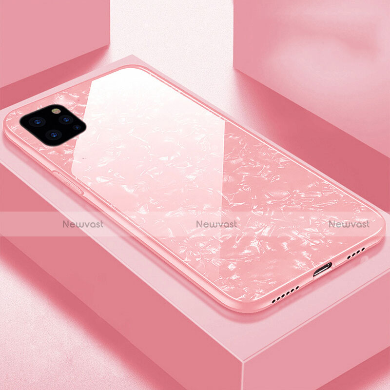 Silicone Frame Mirror Case Cover T06 for Apple iPhone 11 Pro Max Pink