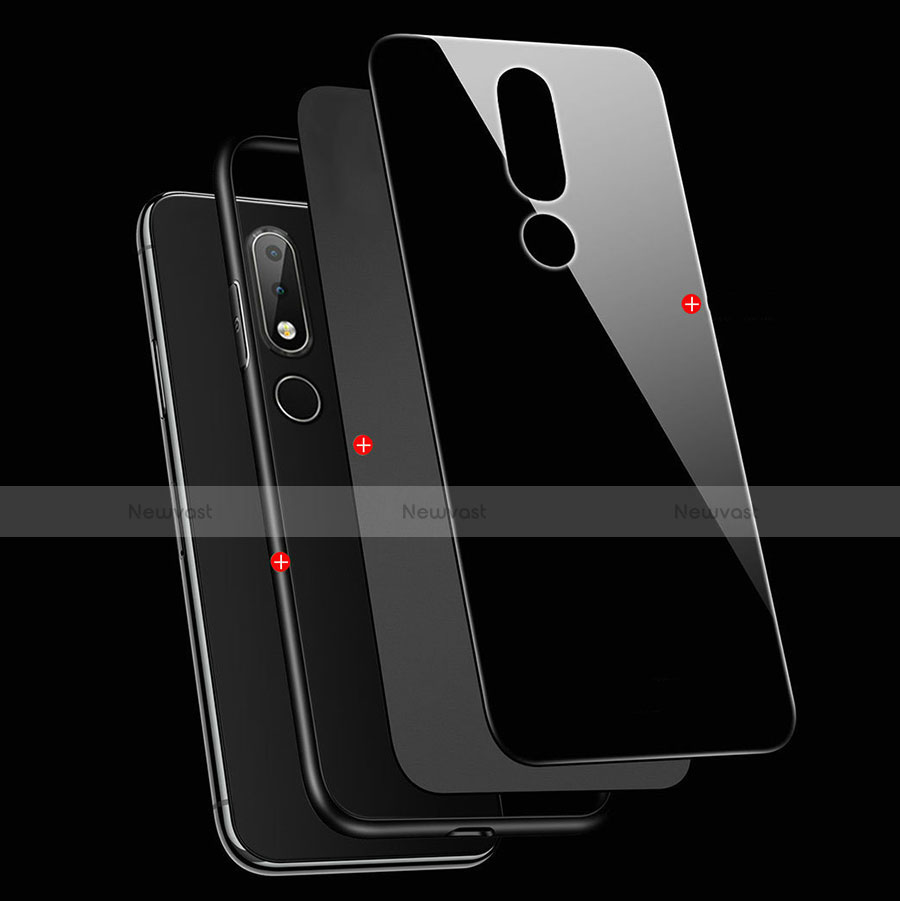 Silicone Frame Mirror Case Cover with Finger Ring Stand for Nokia 6.1 Plus
