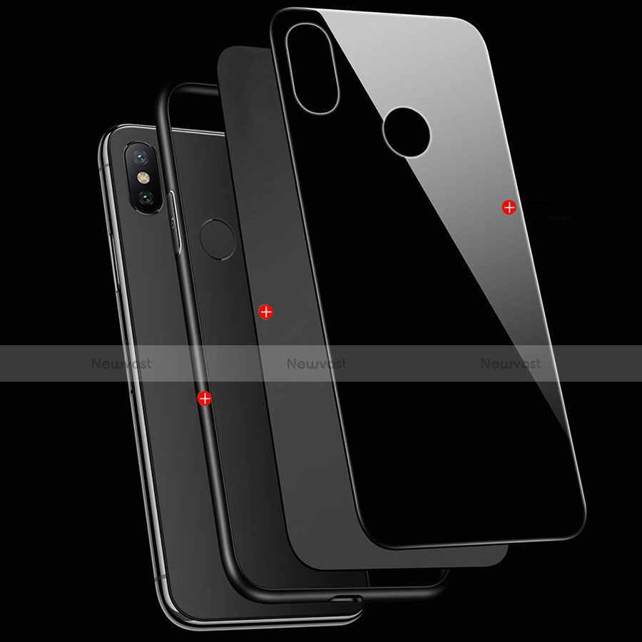 Silicone Frame Mirror Case Cover with Magnetic Finger Ring Stand A01 for Xiaomi Mi A2 Lite