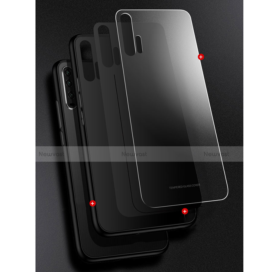 Silicone Frame Mirror Case Cover with Magnetic Finger Ring Stand for Huawei Honor 20 Pro