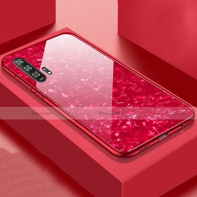 Silicone Frame Mirror Case Cover Z04 for Huawei Honor 20 Pro Red