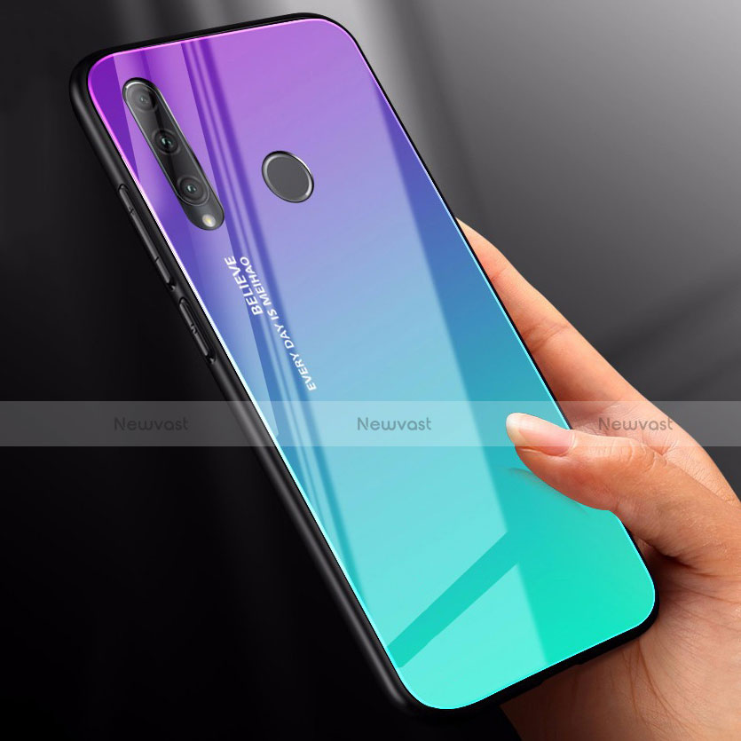 Silicone Frame Mirror Rainbow Gradient Case Cover for Huawei Honor 20 Lite