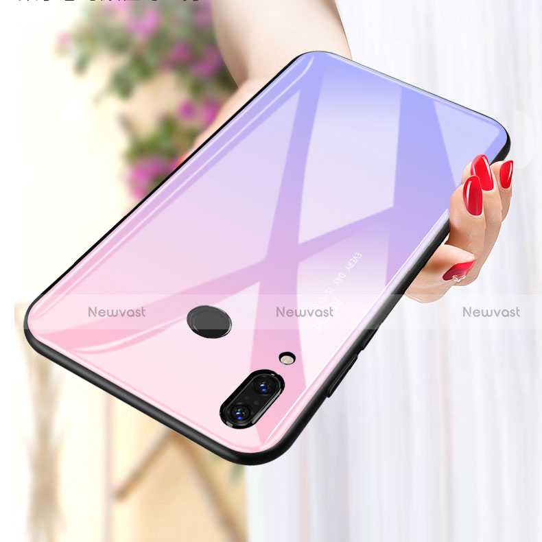 Silicone Frame Mirror Rainbow Gradient Case Cover for Huawei Honor Play