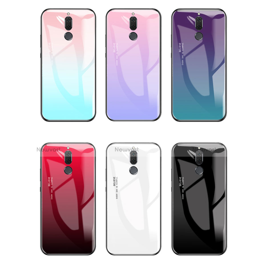 Silicone Frame Mirror Rainbow Gradient Case Cover for Huawei Maimang 6