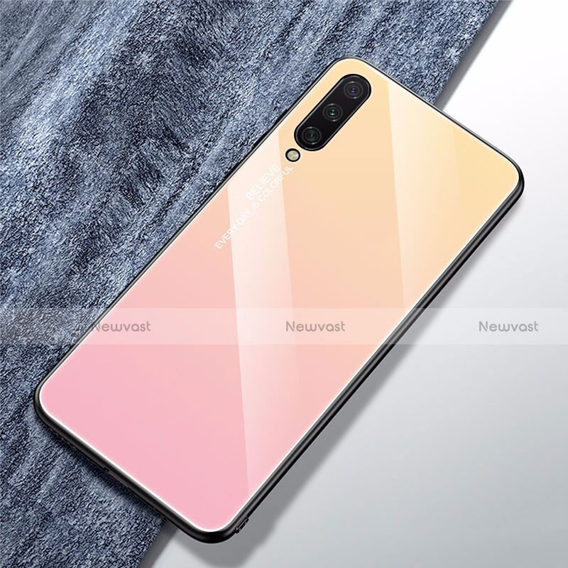 Silicone Frame Mirror Rainbow Gradient Case Cover for Xiaomi CC9e Gold