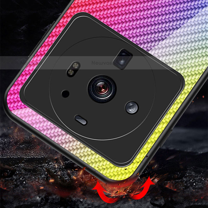 Silicone Frame Mirror Rainbow Gradient Case Cover for Xiaomi Mi 12 Ultra 5G