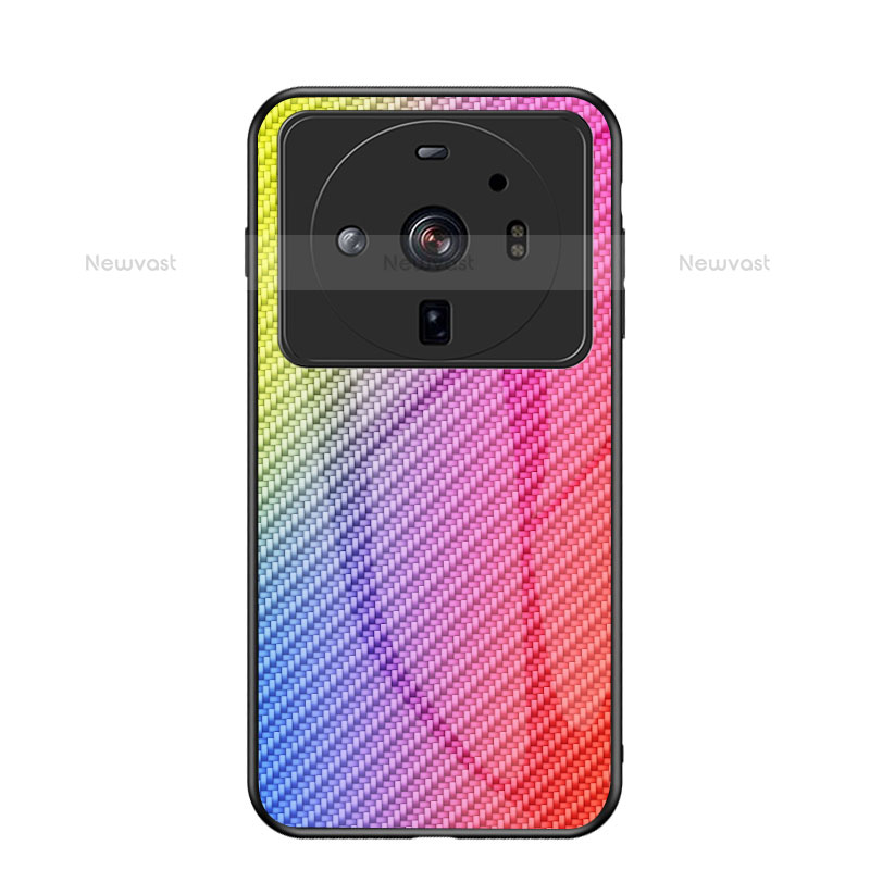 Silicone Frame Mirror Rainbow Gradient Case Cover for Xiaomi Mi 12 Ultra 5G