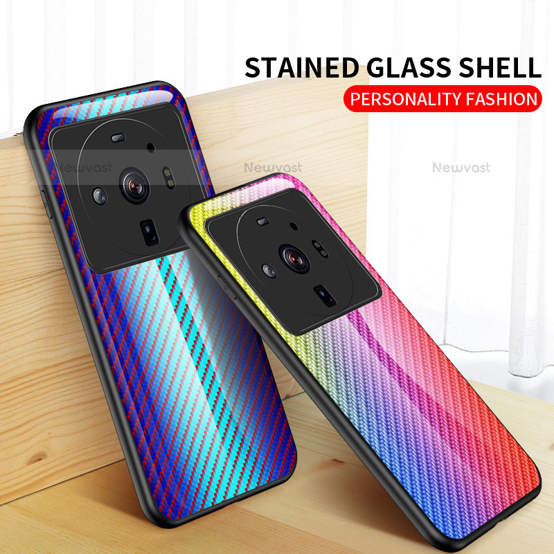 Silicone Frame Mirror Rainbow Gradient Case Cover for Xiaomi Mi 12 Ultra 5G
