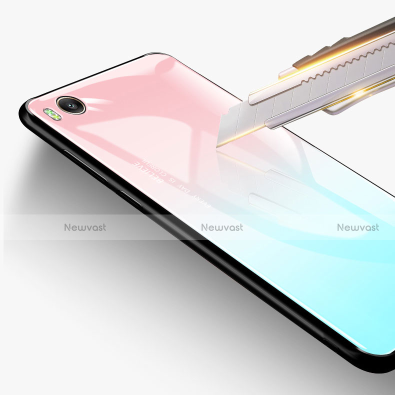 Silicone Frame Mirror Rainbow Gradient Case Cover for Xiaomi Mi 5S