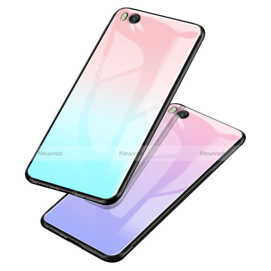 Silicone Frame Mirror Rainbow Gradient Case Cover for Xiaomi Mi 5S