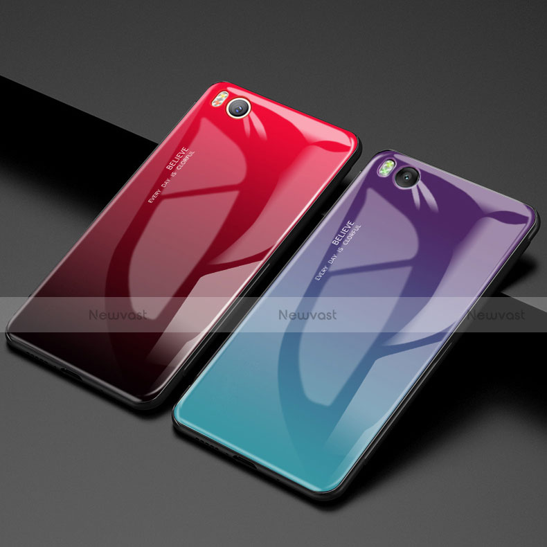 Silicone Frame Mirror Rainbow Gradient Case Cover for Xiaomi Mi 5S