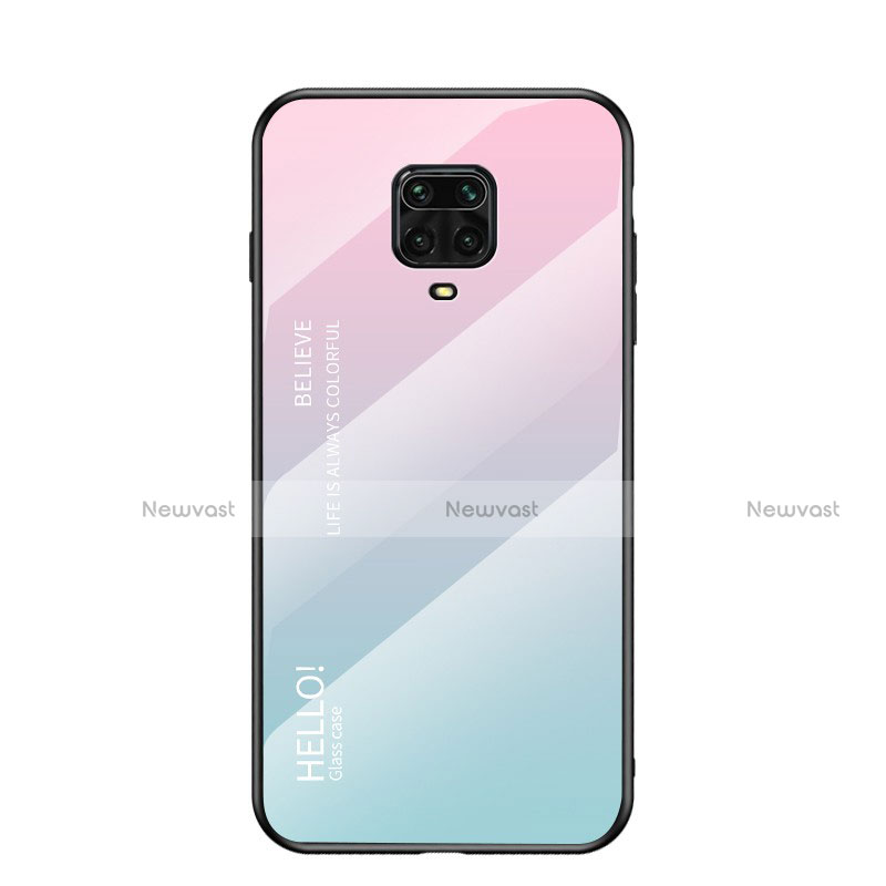 Silicone Frame Mirror Rainbow Gradient Case Cover for Xiaomi Poco M2 Pro