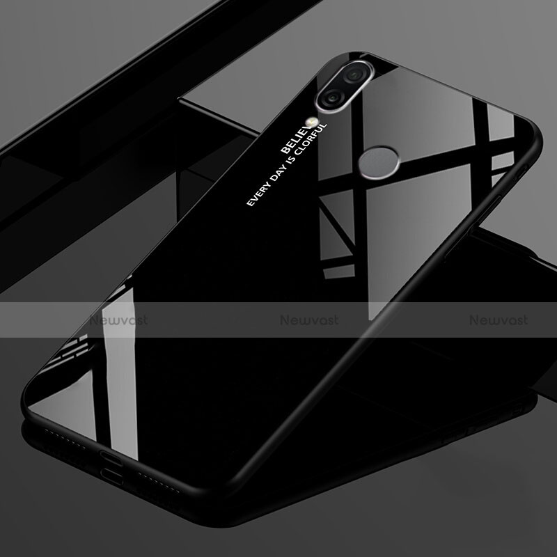 Silicone Frame Mirror Rainbow Gradient Case Cover for Xiaomi Redmi 7 Black