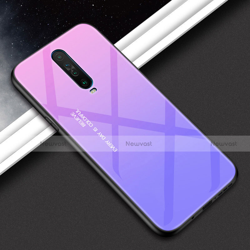 Silicone Frame Mirror Rainbow Gradient Case Cover for Xiaomi Redmi K30 5G