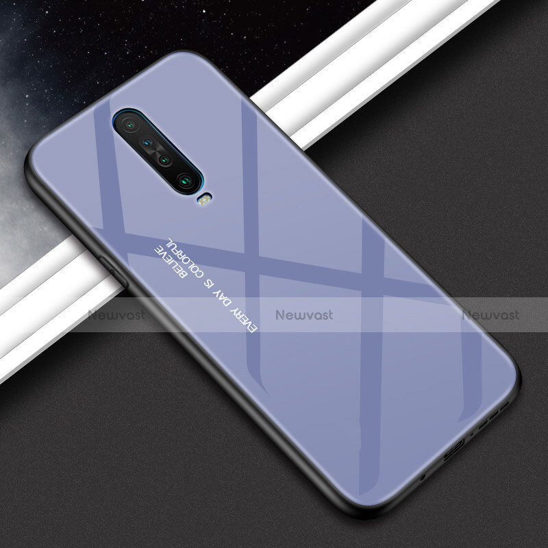 Silicone Frame Mirror Rainbow Gradient Case Cover for Xiaomi Redmi K30 5G Gray