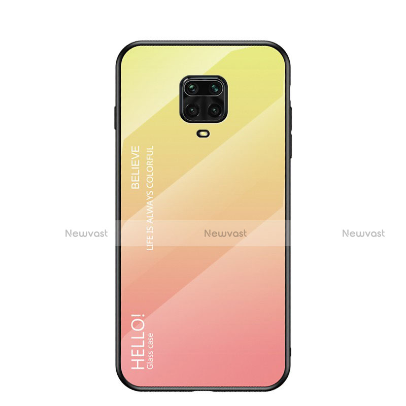 Silicone Frame Mirror Rainbow Gradient Case Cover for Xiaomi Redmi Note 9S