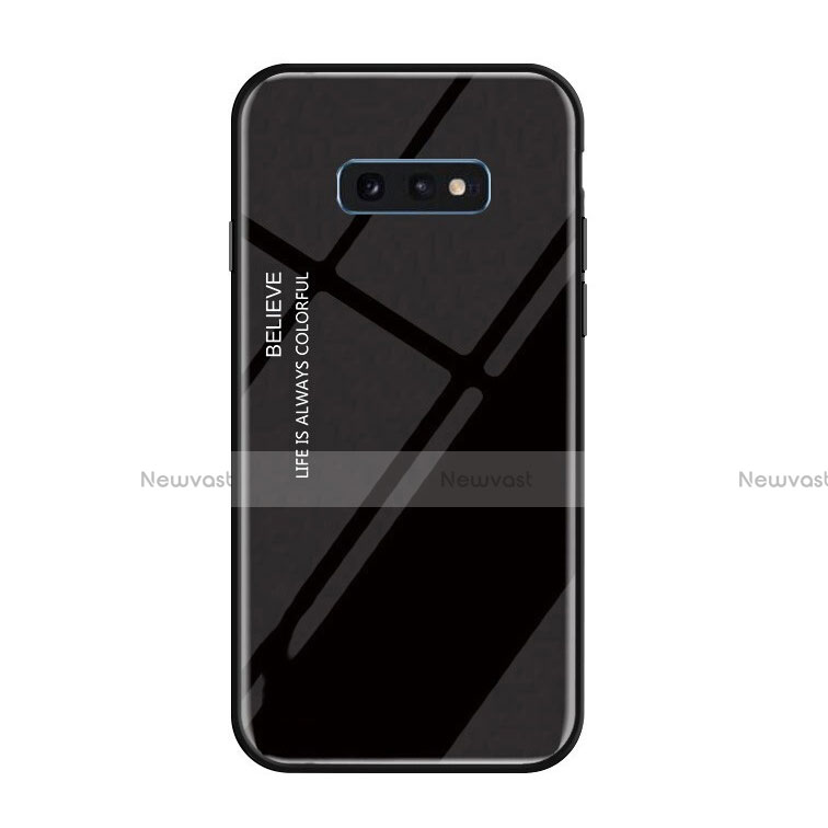 Silicone Frame Mirror Rainbow Gradient Case Cover H01 for Samsung Galaxy S10e