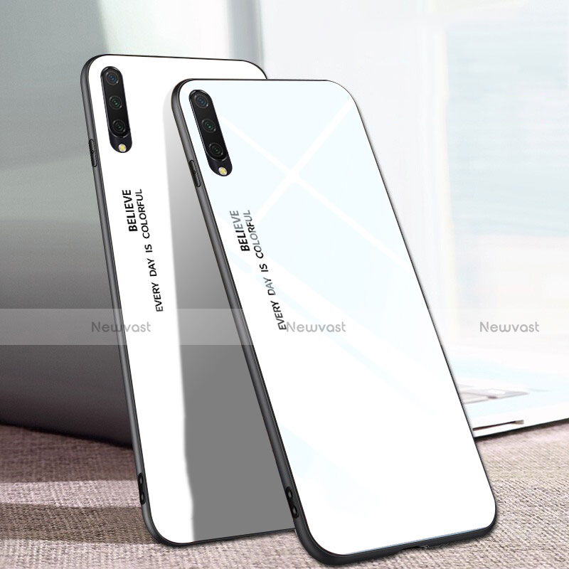 Silicone Frame Mirror Rainbow Gradient Case Cover H01 for Xiaomi Mi A3