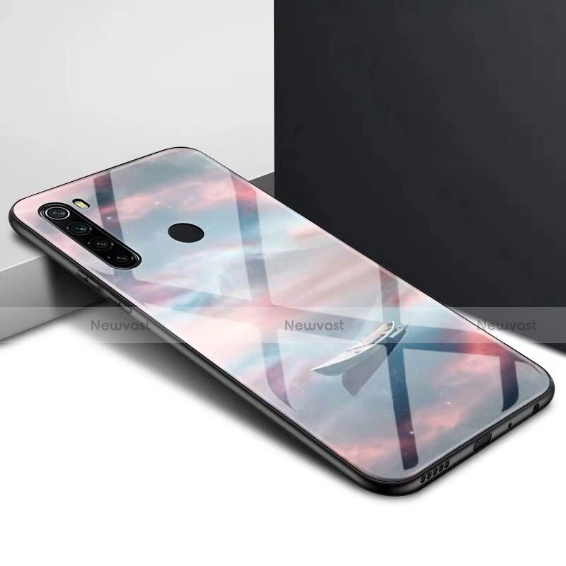 Silicone Frame Mirror Rainbow Gradient Case Cover H01 for Xiaomi Redmi Note 8T