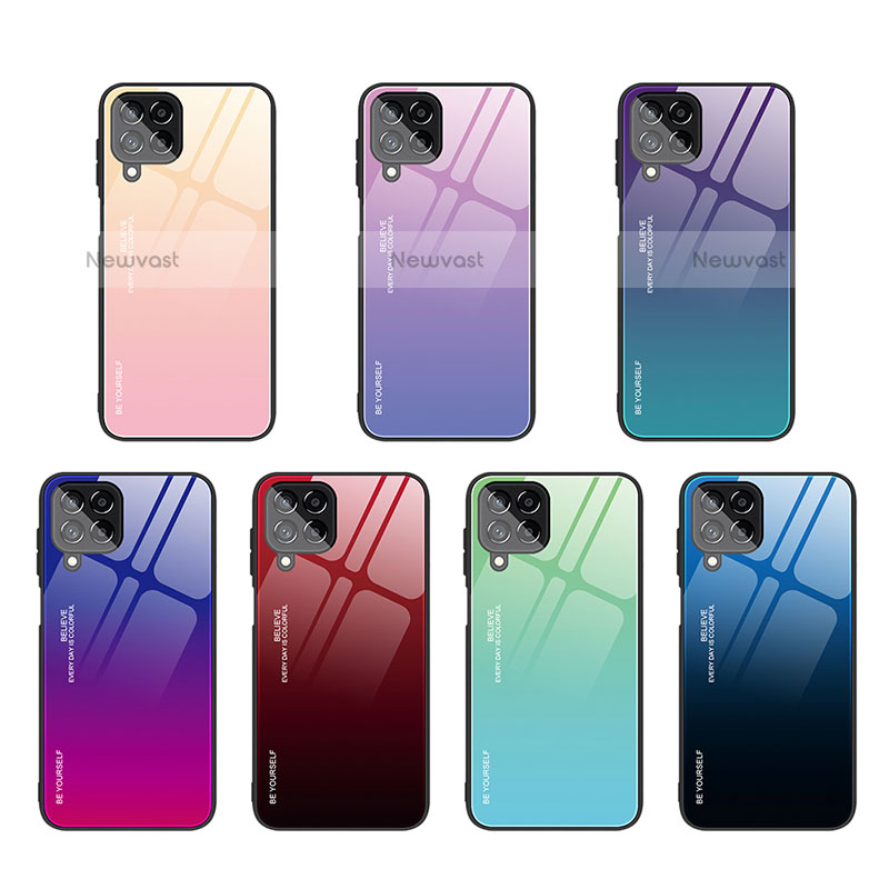 Silicone Frame Mirror Rainbow Gradient Case Cover JD1 for Samsung Galaxy M53 5G