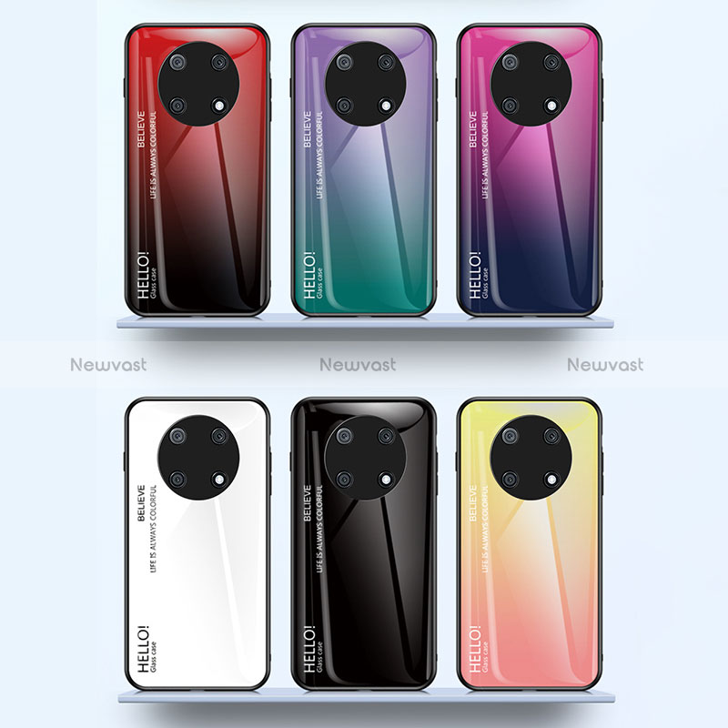 Silicone Frame Mirror Rainbow Gradient Case Cover LS1 for Huawei Nova Y90