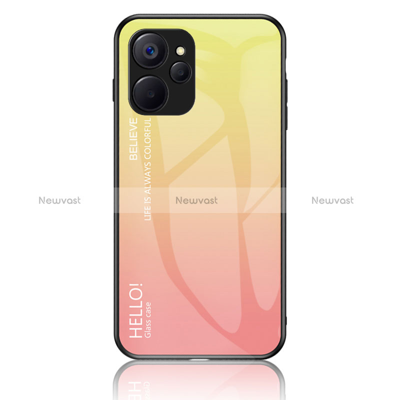 Silicone Frame Mirror Rainbow Gradient Case Cover LS1 for Realme 10 5G