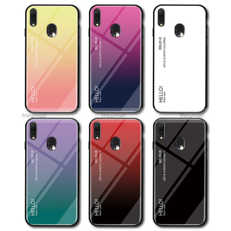 Silicone Frame Mirror Rainbow Gradient Case Cover LS1 for Samsung Galaxy A20e