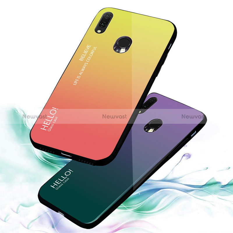 Silicone Frame Mirror Rainbow Gradient Case Cover LS1 for Samsung Galaxy A20e