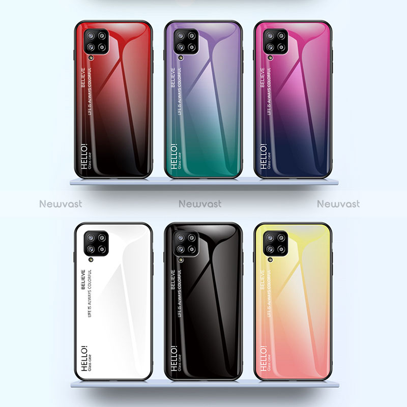 Silicone Frame Mirror Rainbow Gradient Case Cover LS1 for Samsung Galaxy A42 5G