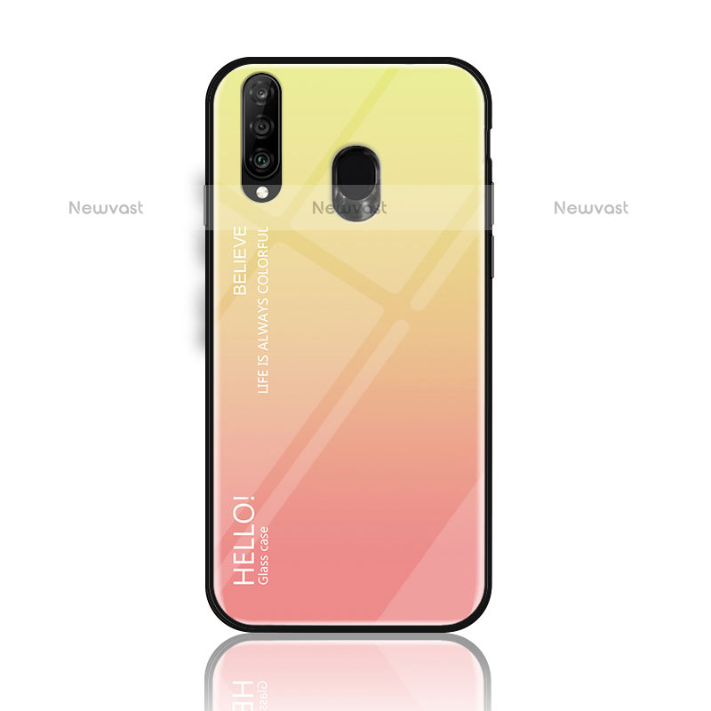 Silicone Frame Mirror Rainbow Gradient Case Cover LS1 for Samsung Galaxy M30