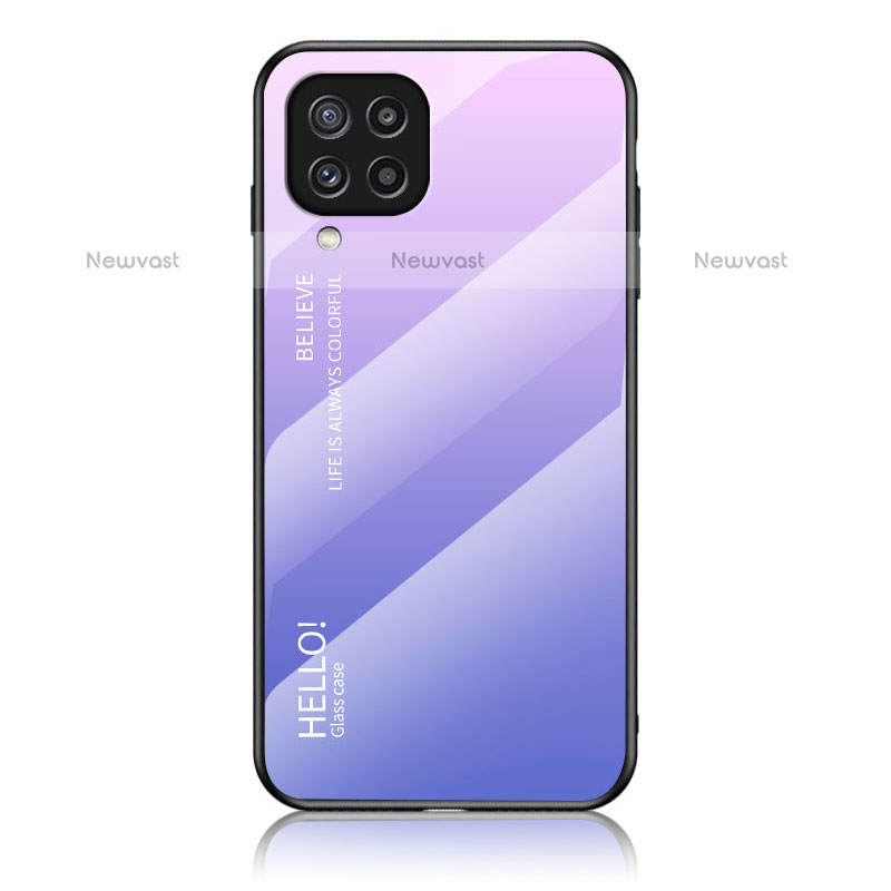 Silicone Frame Mirror Rainbow Gradient Case Cover LS1 for Samsung Galaxy M32 4G