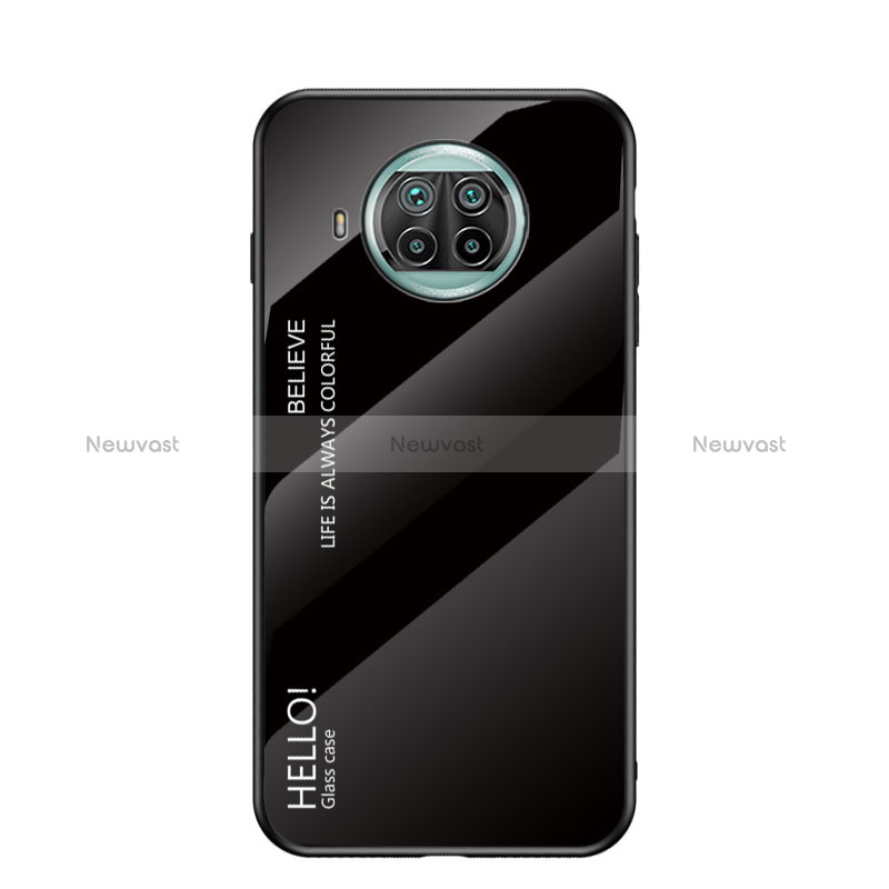 Silicone Frame Mirror Rainbow Gradient Case Cover LS1 for Xiaomi Mi 10T Lite 5G Black