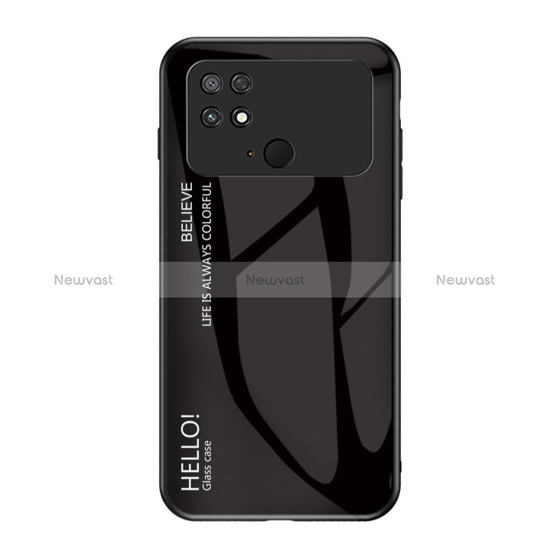 Silicone Frame Mirror Rainbow Gradient Case Cover LS1 for Xiaomi Poco C40