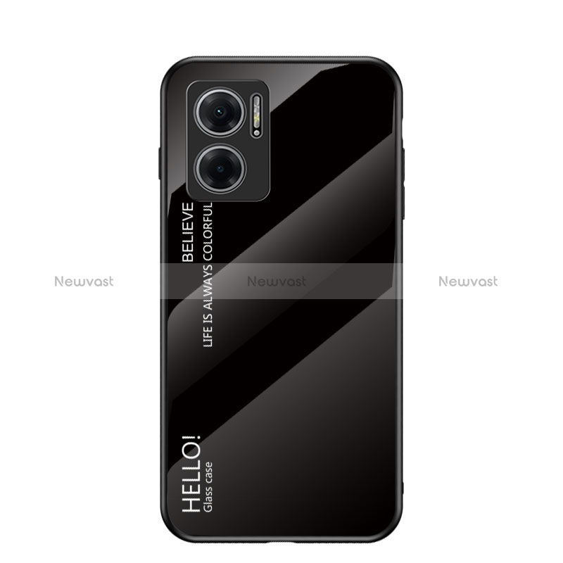 Silicone Frame Mirror Rainbow Gradient Case Cover LS1 for Xiaomi Redmi 10 Prime Plus 5G