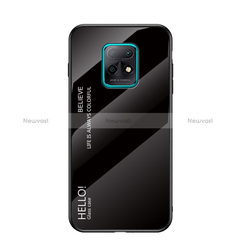 Silicone Frame Mirror Rainbow Gradient Case Cover LS1 for Xiaomi Redmi 10X Pro 5G