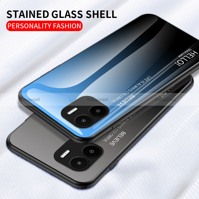 Silicone Frame Mirror Rainbow Gradient Case Cover LS1 for Xiaomi Redmi A1
