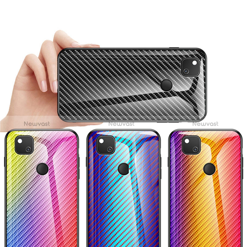 Silicone Frame Mirror Rainbow Gradient Case Cover LS2 for Google Pixel 4a