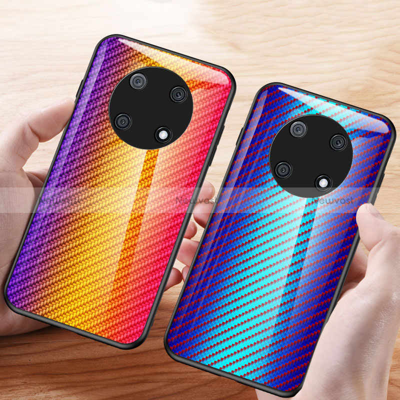 Silicone Frame Mirror Rainbow Gradient Case Cover LS2 for Huawei Nova Y90