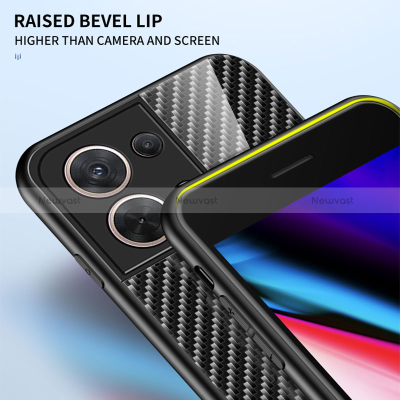 Silicone Frame Mirror Rainbow Gradient Case Cover LS2 for Oppo Reno8 5G